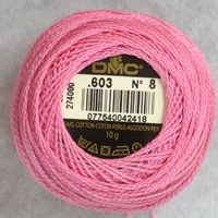 DMC Perle (Pearl) 8 Cotton #603 CRANBERRY 10g Ball 80m
