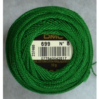 DMC Perle (Pearl) 8 Cotton #699 GREEN 10g Ball 80m