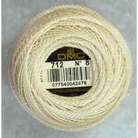 DMC Perle 8 Cotton #712 CREAM 10g Ball 80m
