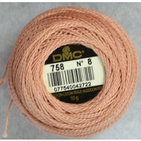 DMC 116 8-3328 Pearl Cotton Thread Balls, Dark Salmon, Size 8