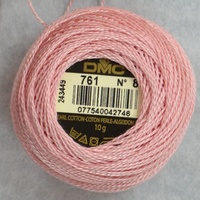 DMC Perle 8 Cotton #761 LIGHT SALMON 10g Ball 80m