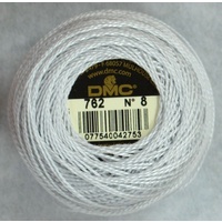 DMC Perle 8 Cotton #762 VERY LIGHT PEARL GREY 10g Ball 80m