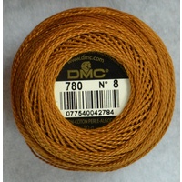 DMC Perle (Pearl) 8 Cotton #780 ULTRA VERY DARK TOPAZ 10g Ball 80m