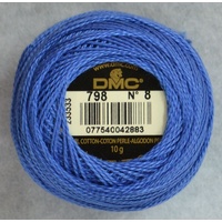 DMC 518: Light Wedgewood Blue (size 8 perle cotton) - Maydel