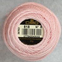 DMC Perle 8 Cotton #818 BABY PINK 10g Ball 80m