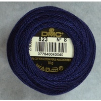DMC Perle 8 Cotton #823 DARK NAVY BLUE 10g Ball 80m