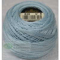 DMC Perle (Pearl) 8 Cotton #828 ULTRA VERY LIGHT SKY BLUE 10g Ball 80m