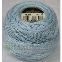 DMC Perle 8 Cotton #828 ULTRA VERY LIGHT SKY BLUE 10g Ball 80m