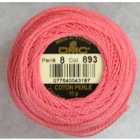 DMC Perle (Pearl) 8 Cotton #893 LIGHT CARNATION 10g Ball 80m