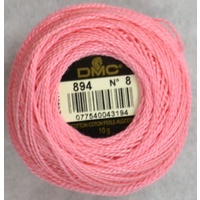 DMC Perle 8 Cotton #894 VERY LIGHT CARNATION 10g Ball 80m