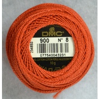 DMC Perle 8 Cotton #900 DARK BURNT ORANGE 10g Ball 80m