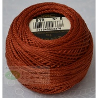 DMC Perle 8 Cotton #919 RED COPPER 10g Ball 80m