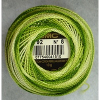 DMC Perle 8 Cotton #92 VARIEGATED AVOCADO 10g Ball 80m