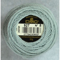 DMC Perle (Pearl) 8 Cotton #927 LIGHT GREY GREEN 10g Ball 80m