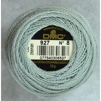 DMC Perle 8 Cotton #927 LIGHT GREY GREEN 10g Ball 80m