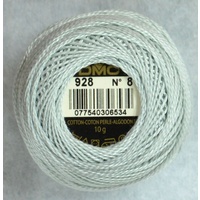 DMC Perle (Pearl) 8 Cotton #928 VERY LIGHT GREY GREEN 10g Ball 80m