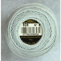 DMC Perle 8 Cotton #928 VERY LIGHT GREY GREEN 10g Ball 80m