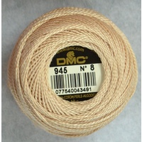 DMC Perle 8 Cotton #945 TAWNY (TAN) 10g Ball 80m