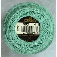 DMC Perle (Pearl) 8 Cotton #993 VERY LIGHT AQUAMARINE 10g Ball 80m