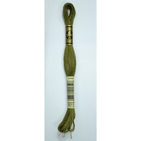 DMC Stranded Cotton #3011 Dark Khaki Green Hand Embroidery Floss 8m Skein