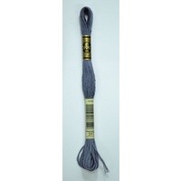 DMC Stranded Cotton #317 Pewter Gray Hand Embroidery Floss 8m Skein