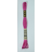 DMC Stranded Cotton #3805 Cyclamen Pink Hand Embroidery Floss 8m Skein