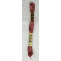 DMC Stranded Cotton #3880 Medium Very Dark Shell Pink Hand Embroidery Floss 8m Skein