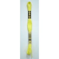 DMC Stranded Cotton #445 Light Lemon Hand Embroidery Floss 8m Skein
