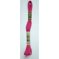 DMC Stranded Cotton #600 Very Dark Cranberry Hand Embroidery Floss 8m Skein