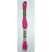 DMC Stranded Cotton #601 Dark Cranberry Hand Embroidery Floss 8m Skein