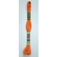DMC Stranded Cotton #721 Medium Orange Spice Hand Embroidery Floss 8m Skein