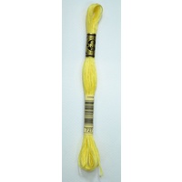 DMC Stranded Cotton #727 Very Light Topaz Hand Embroidery Floss 8m Skein