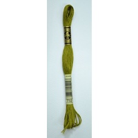 DMC Stranded Cotton #732 Olive Green Hand Embroidery Floss 8m Skein