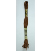 DMC Stranded Cotton #801 Dark Coffee Brown Hand Embroidery Floss 8m Skein