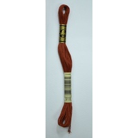 DMC Stranded Cotton #918 Dark Red Copper Hand Embroidery Floss 8m Skein