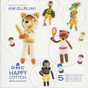 DMC Happy Cotton Book 13, Sporting Animals, 5 Ideas to Crochet (15774)