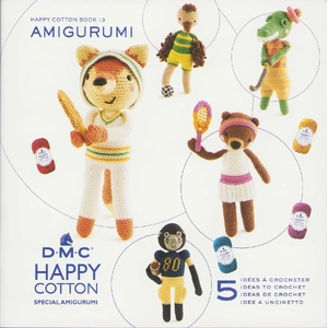 DMC Happy Cotton Book 13, Sporting Animals, 5 Ideas to Crochet (15774)