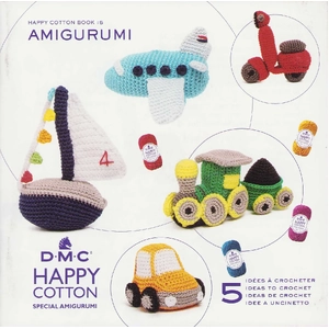 DMC Happy Cotton Book 15, Transportation, 5 Ideas to Crochet (15873)