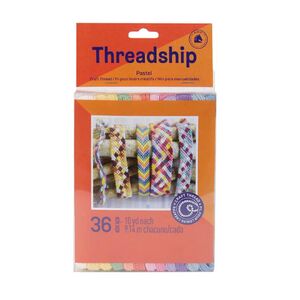 DMC Threadship PASTEL Colours Mono Strand Cotton Thread 9.14m each, 36 Skeins