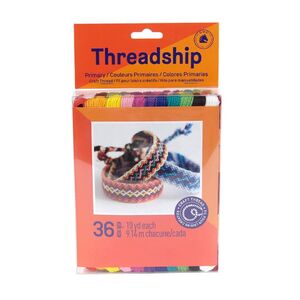 DMC Threadship PRIMARY Colours Mono Strand Cotton Thread 9.14m each, 36 Skeins