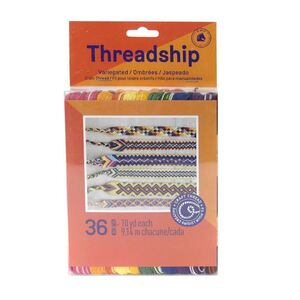 DMC Threadship VARIEGATED Colours Mono Strand Cotton Thread 9.14m each, 36 Skeins