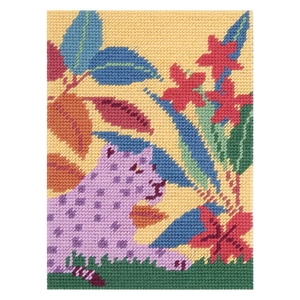 LEOPARD DMC Printed Canvas 10ct Penelope 16X22cm