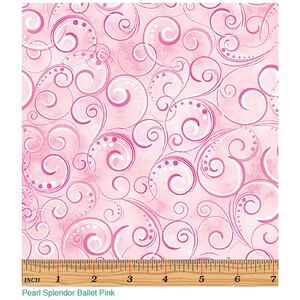 Pearl Splendour BALLET PINK Pearlescent, 110cm Wide Cotton Fabric 12707P/21