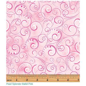 Pearl Splendour BALLET PINK Pearlescent, 110cm Wide Cotton Fabric 12707P/21