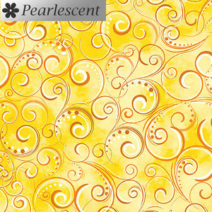 Pearl Splendour SUNSHINE YELLOW Pearlescent Cotton Fabric 12707P/31