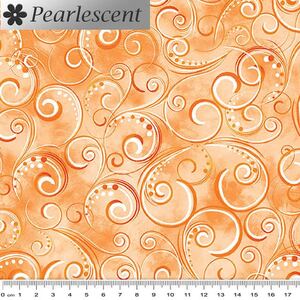Pearl Splendour APRICOT Pearlescent Cotton Fabric 12707P/37