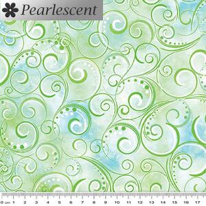 Pearl Splendour SEAFOAM Pearlescent Cotton Fabric 12707P/41