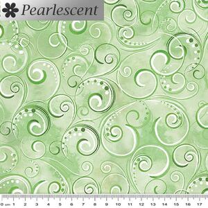 Pearl Splendour SAGE GREEN Pearlescent Cotton Fabric 12707P/42