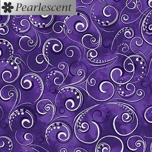 Pearl Splendour PURPLE Pearlescent Cotton Fabric 12707P/66 110cm Wide