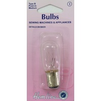 Sewing Machine &amp; Appliance Bulb, 22x56mm, SBC Bayonet Medium, 15W, 240V, Type B